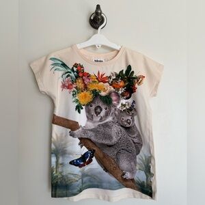 Molo Girl’s cotton t-shirt with Koalas. Multicolor. Size 152 (12y.o). Great con.